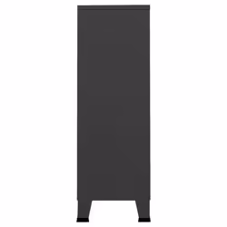 vidaXL Industrial Wardrobe Anthracite Steel Storage Organiser Closet Furniture