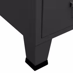 vidaXL Industrial Wardrobe Anthracite Steel Storage Organiser Closet Furniture - Additional view 6