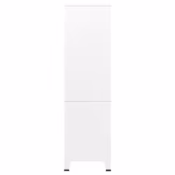 vidaXL Industrial Wardrobe White Metal Hanger Storage Cabinet Clothes Closet - Additional view 6