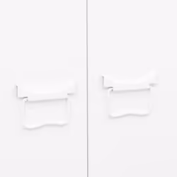 vidaXL Industrial Wardrobe White Metal Hanger Storage Cabinet Clothes Closet - Additional view 8