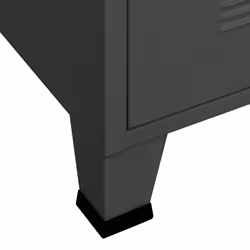 vidaXL Industrial Wardrobe Anthracite Metal Storage Cabinet Clothes Closet - Additional view 6