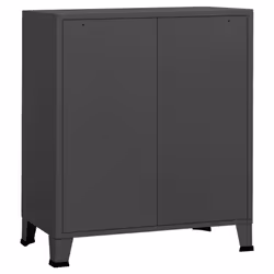 vidaXL Industrial Drawer Cabinet Anthracite Metal Storage Cabinet Sideboard