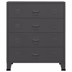 vidaXL Industrial Drawer Cabinet Anthracite Metal Storage Cabinet Sideboard - Additional view 6