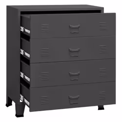 vidaXL Industrial Drawer Cabinet Anthracite Metal Storage Cabinet Sideboard - Additional view 7