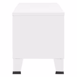 vidaXL Industrial TV Cabinet White Metal Media Hifi Cabinet TV Unit Sideboard - Additional view 3