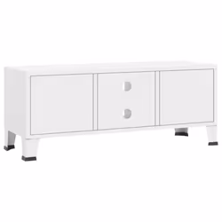 vidaXL Industrial TV Cabinet White Metal Media Hifi Cabinet TV Unit Sideboard - Additional view 4