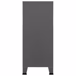 vidaXL Industrial Storage Chest Anthracite Steel Sideboard Cabinet Storage Box