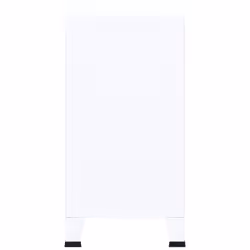 vidaXL Industrial Storage Chest White 75x40x80 cm Steel Sideboard Cabinet - Additional view 4