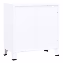 vidaXL Industrial Storage Chest White 75x40x80 cm Steel Sideboard Cabinet - Additional view 5