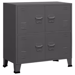 vidaXL Industrial Storage Chest Anthracite 75x40x80 cm Steel Sideboard Cabinet - Additional view 7