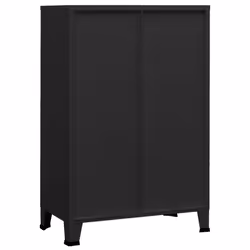 vidaXL Industrial Storage Chest Black 75x40x115 cm Metal Sideboard Cabinet - Additional view 5