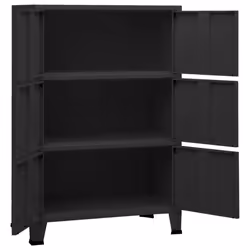 vidaXL Industrial Storage Chest Black 75x40x115 cm Metal Sideboard Cabinet - Additional view 6