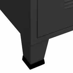 vidaXL Industrial Storage Chest Black 75x40x115 cm Metal Sideboard Cabinet - Additional view 7