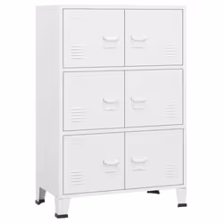 vidaXL Industrial Storage Chest Steel Sideboard Cabinet Multi Colours/Sizes - white - Additional view 9