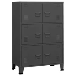 vidaXL Industrial Storage Chest Steel Sideboard Cabinet Multi Colours/Sizes - anthracite
