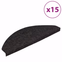 vidaXL Stair Mats Carpet Rug Stair Protector Self-adhesive 15 pcs Anthracite - Additional view 2
