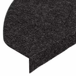 vidaXL Stair Mats Carpet Stair Tread Stair Step Rug Self-adhesive 15 pcs Black - Additional view 6