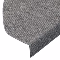 vidaXL Stair Mats Carpet Stair Tread Stair Step Rug Self-adhesive 15 pcs Grey - Additional view 7