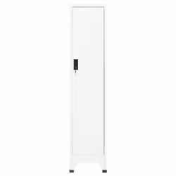 vidaXL Locker Cabinet White 45 cm Steel Storage Home Office Cabinet Furniture - Additional view 7