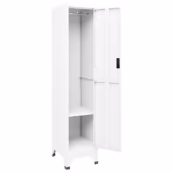 vidaXL Locker Cabinet White 45 cm Steel Storage Home Office Cabinet Furniture - Additional view 8