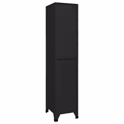vidaXL Locker Cabinet Black 45 cm Steel Storage Home Office Cabinet Furniture - Additional view 4