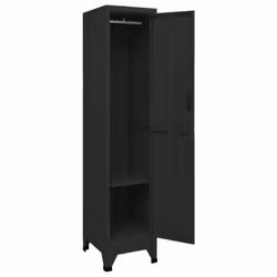 vidaXL Locker Cabinet Black 45 cm Steel Storage Home Office Cabinet Furniture - Additional view 6