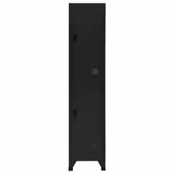 vidaXL Locker Cabinet Black 45 cm Steel Storage Home Office Cabinet Furniture - Additional view 4