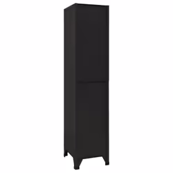 vidaXL Locker Cabinet Black 45 cm Steel Storage Home Office Cabinet Furniture - Additional view 6