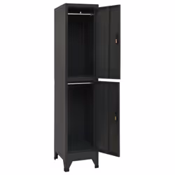 vidaXL Locker Cabinet Anthracite 45 cm Steel Storage Office Cabinet Furniture