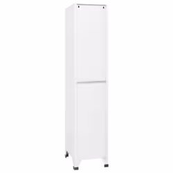 vidaXL Locker Cabinet White 45 cm Steel Storage Home Office Cabinet Furniture