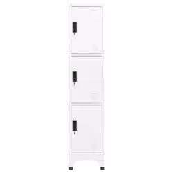 vidaXL Locker Cabinet White 45 cm Steel Storage Home Office Cabinet Furniture - Additional view 4