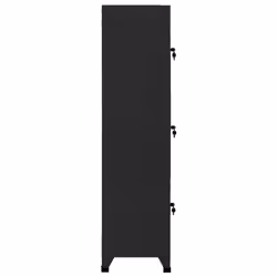 vidaXL Locker Cabinet Black 45 cm Steel Storage Home Office Cabinet Furniture - Additional view 4