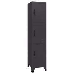 vidaXL Locker Cabinet Anthracite 45 cm Steel Storage Office Cabinet Furniture