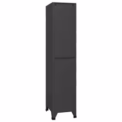 vidaXL Locker Cabinet Anthracite 45 cm Steel Storage Office Cabinet Furniture