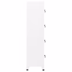vidaXL Locker Cabinet White 45 cm Steel Storage Home Office Cabinet Furniture