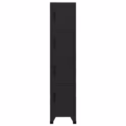 vidaXL Locker Cabinet Black 45 cm Steel Storage Home Office Cabinet Furniture - Additional view 5