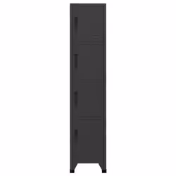 vidaXL Locker Cabinet Anthracite 45 cm Steel Storage Office Cabinet Furniture