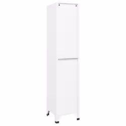 vidaXL Locker Cabinet White 40 cm Steel Storage Home Office Cabinet Furniture