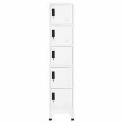 vidaXL Locker Cabinet White 40 cm Steel Storage Home Office Cabinet Furniture - Additional view 8