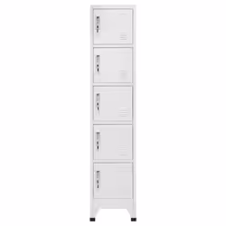 vidaXL Locker Cabinet Light Grey 40 cm Steel Storage Office Cabinet Furniture - Additional view 5