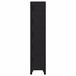 vidaXL Locker Cabinet Black 40 cm Steel Storage Home Office Cabinet Furniture