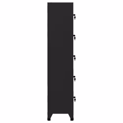 vidaXL Locker Cabinet Black 40 cm Steel Storage Home Office Cabinet Furniture - Additional view 6