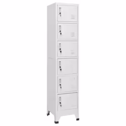 vidaXL Locker Cabinet Light Grey 40 cm Steel Storage Office Cabinet Furniture