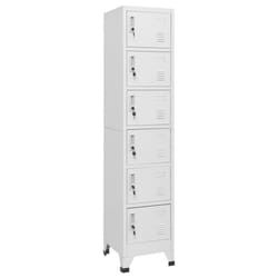 vidaXL Locker Cabinet Light Grey 40 cm Steel Storage Office Cabinet Furniture