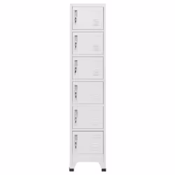 vidaXL Locker Cabinet Light Grey 40 cm Steel Storage Office Cabinet Furniture