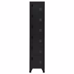 vidaXL Locker Cabinet Black 40 cm Steel Storage Home Office Cabinet Furniture