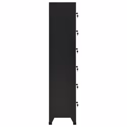 vidaXL Locker Cabinet Black 40 cm Steel Storage Home Office Cabinet Furniture - Additional view 4