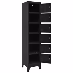 vidaXL Locker Cabinet Black 40 cm Steel Storage Home Office Cabinet Furniture - Additional view 6