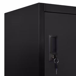 vidaXL Locker Cabinet Black Steel Office Storage Locker Cabinet Furniture