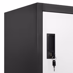 vidaXL Locker Cabinet Anthracite and White Steel Office Storage Locker Cabinet
